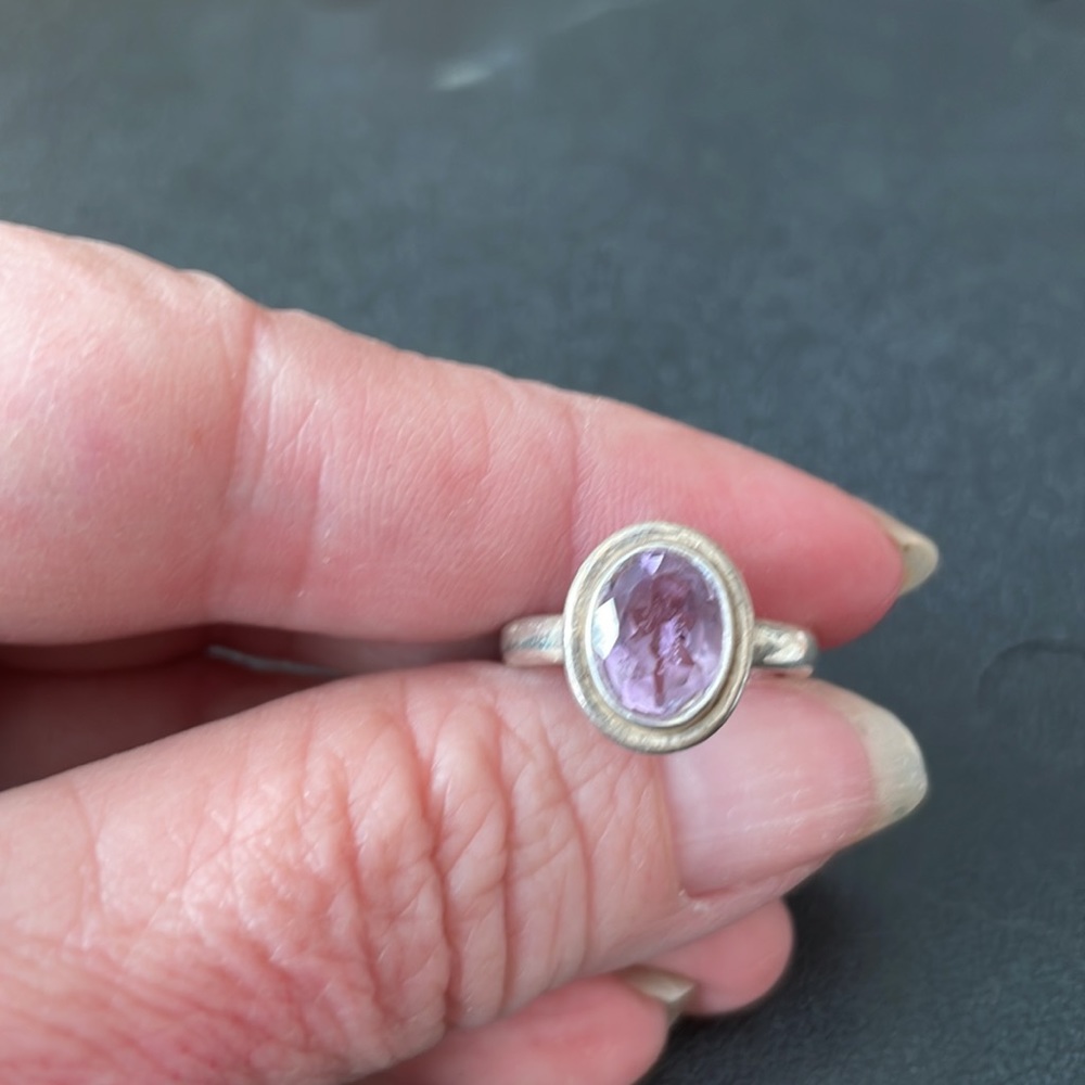 Sterling silver size 6 amethyst ring.  Stamped 925.  gorgeous new never worn